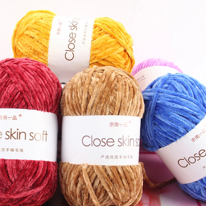 100g / 1PC Chenille Velvet Yarn Knitting Wool Thick Warm Crochet Knitting Yarns Cotton Baby Wool DIY Hand-Knitted Sweater 3