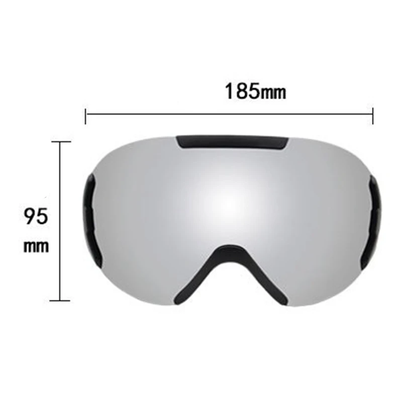 Лыжные очки двойные противотуманные большие сферические большие поля зрения анти-УФ лыжные очки альпинистские очки
