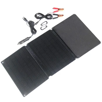 

TOP 60W ETFE Solar Panel Charger Dual USB5V&DC12V Output for Mobile Phones 12V Battery Light System Charger