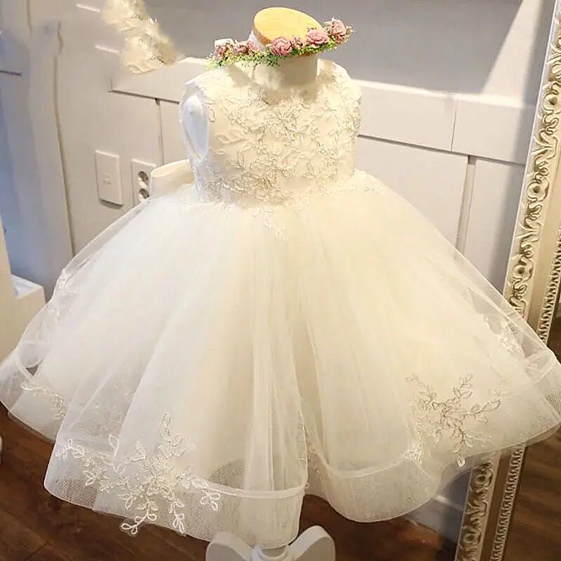 

Flower girl dress for Wedding Baby Girl 1st Birthday Dress Newborn Baptism Christening Infant Gown Party Kids' Summer Clothing