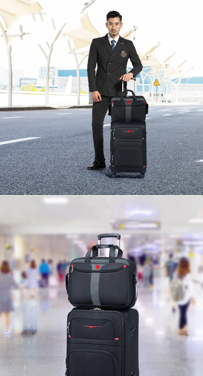 Швейцарский известный бренд Набор сумки для багажа на колёсиках spinner carry on trolley valise модный чемодан в деловом стиле дорожная сумка с колесиками