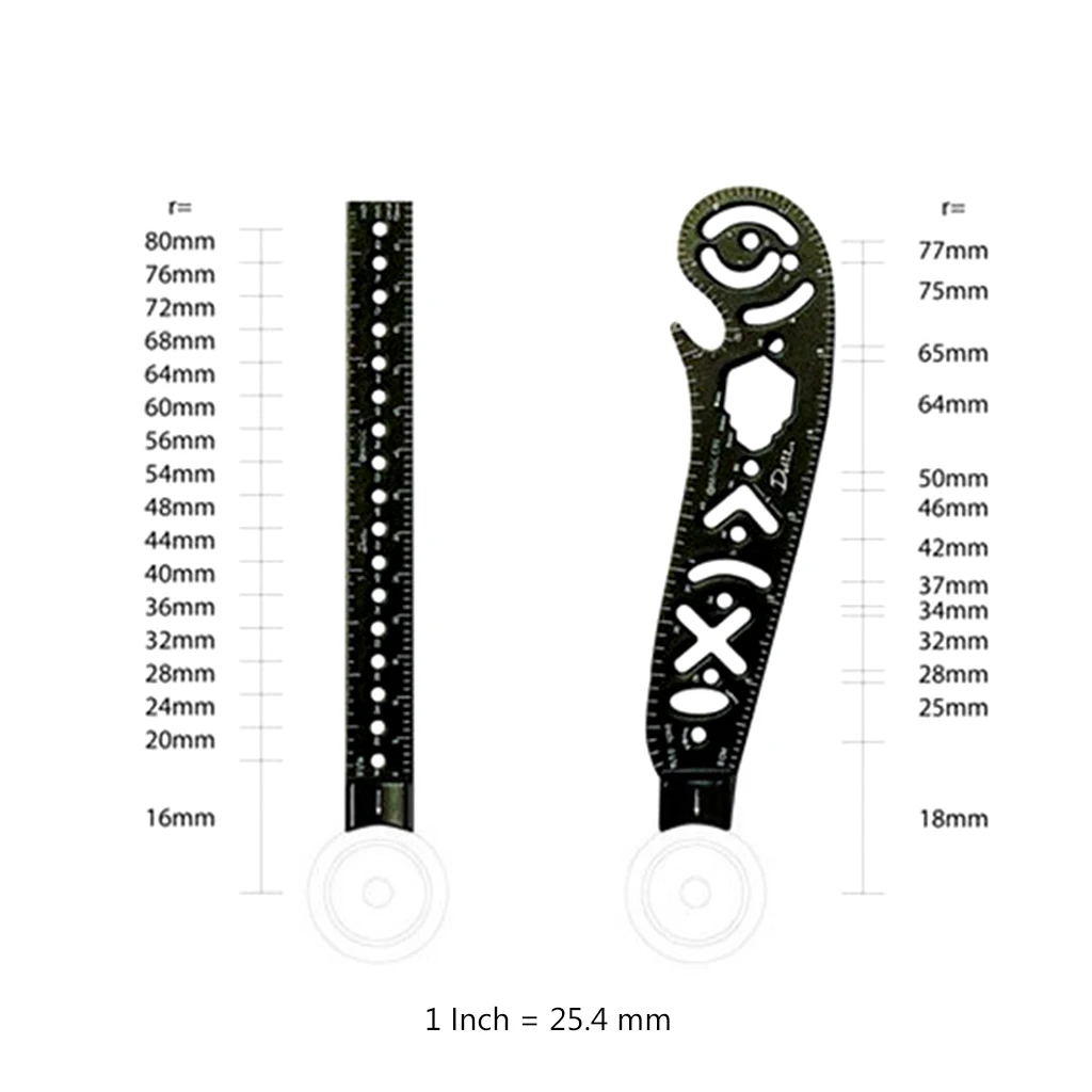 Многофункциональная линейка для рисования магнитный инструмент EDC Мини-открывалка для бутылок в форме гаечного ключа компас транспортир шаблон для рисования