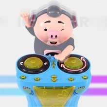 DJ музыка Электрическая свинья игрушки электрические музыкальные игрушки Музыка Танцы Свинья с красочными мигающими огнями NSV775
