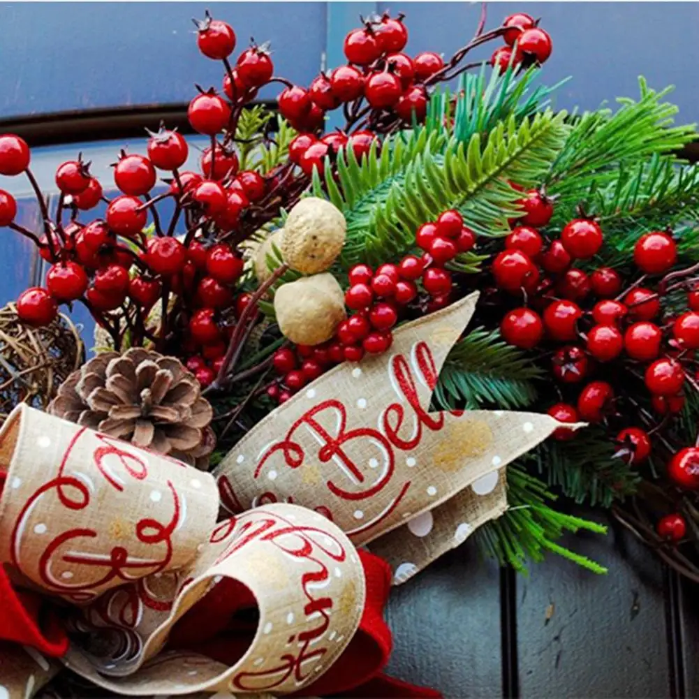 Рождественский венок ручной работы из ротанга дверь подвесной кулон для рождественские украшения на День Благодарения