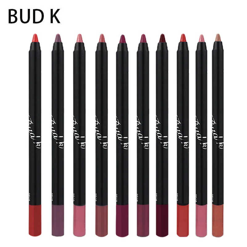 

BUD K Lip liner pencil,10 COLORS waterproof and Smooth 2-in-1 Matte Make Up Lip Liners Pencil for Daily/Travel/Party/Work