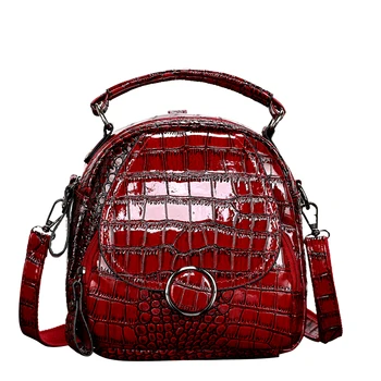 

Fashion Women Handbag Patent Leather Crocodile Pattern Crossbody Bags For Girl Designer Multifunctional Small Shoulder Luxury