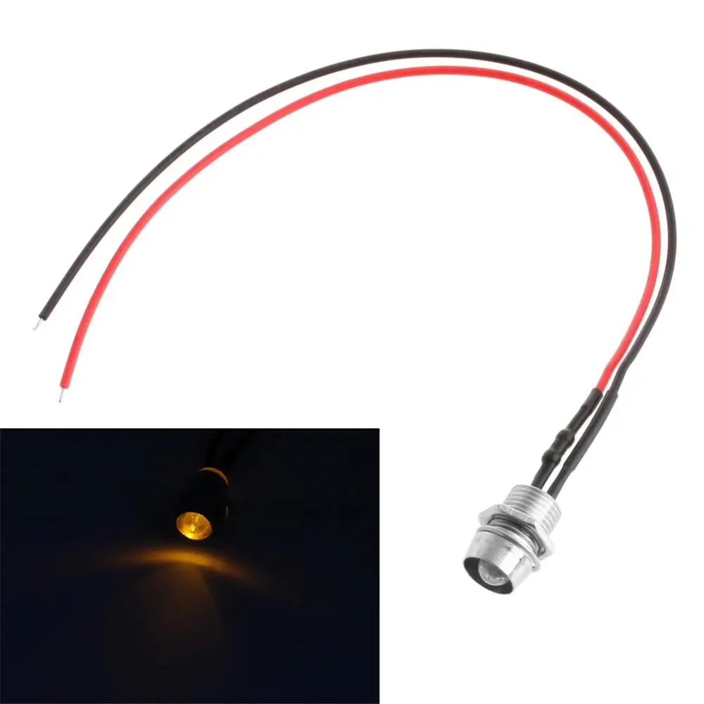 Цвет: желтый 1x светодиодный индикатор lumiere Pilot Dash Directionnel Voiture Moto Bateau 12V Rouge X6HF - Испускаемый цвет: Цвет: желтый