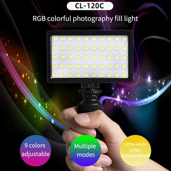 

50 beads Mini RGB Led Video Light On-Camera Light built-in Battery for Nikon Canon Sony DSLR Smartphone Vlog Fill Light