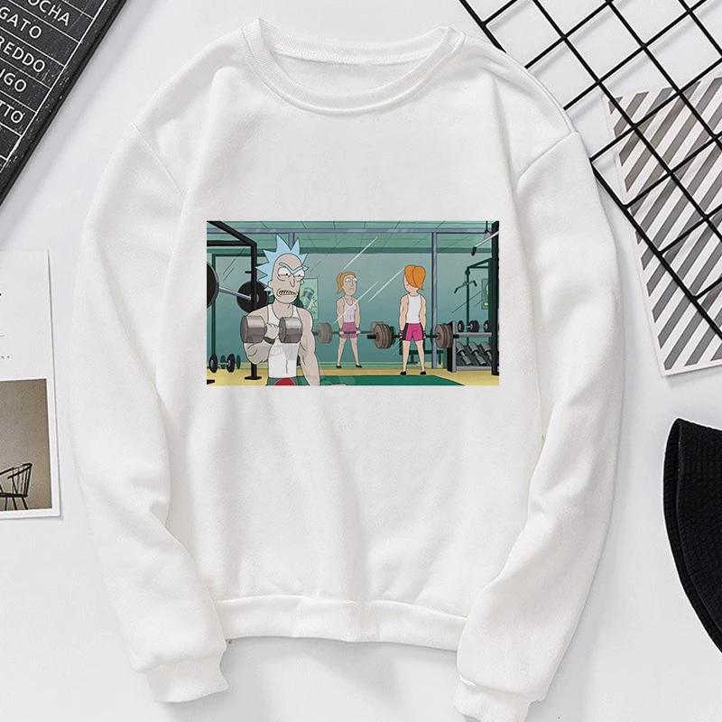Новинка, Модный свитшот, Camiseta Mujer, принт Рик и Морти, игривый, Harajuku, уличная одежда, спортивный костюм, индивидуальные повседневные толстовки с капюшоном