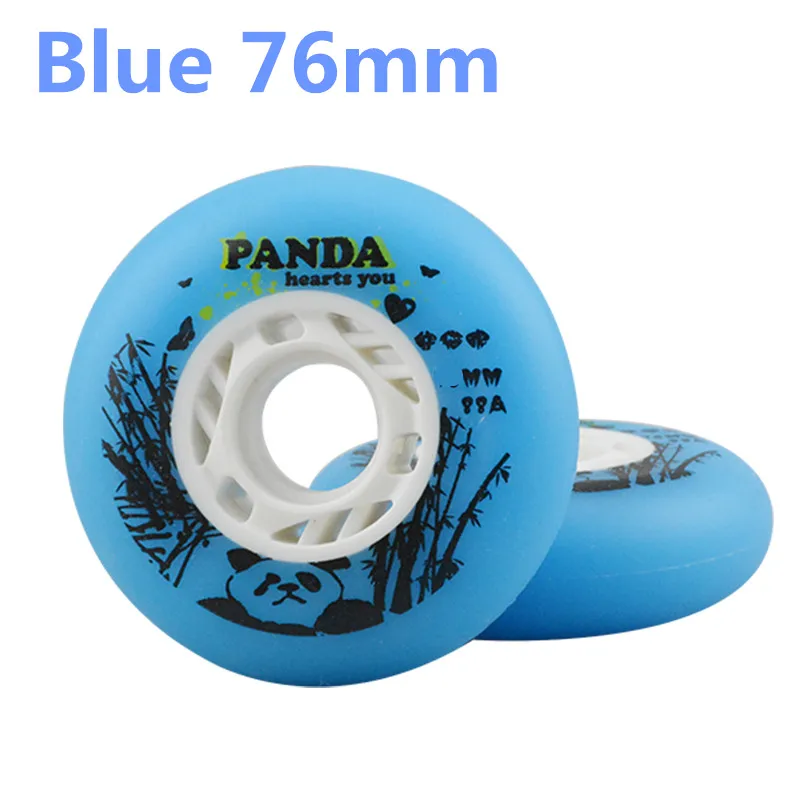 4 pieces Blue 76mm Прочное матовое Оригинальное колесико для катания на роликах PANDA с твердостью 88а для торможения на скользящих колесиках 80 мм 76 мм 72 мм Fat Wheel - Цвет: 4 pieces Blue 76mm