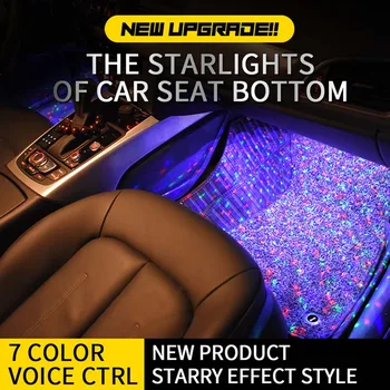 

1 Pc Car Atmosphere Lights Modified Usb Starry Led Decorative Lights Colorful Sound-activated Starry Sky Rhythm Lights