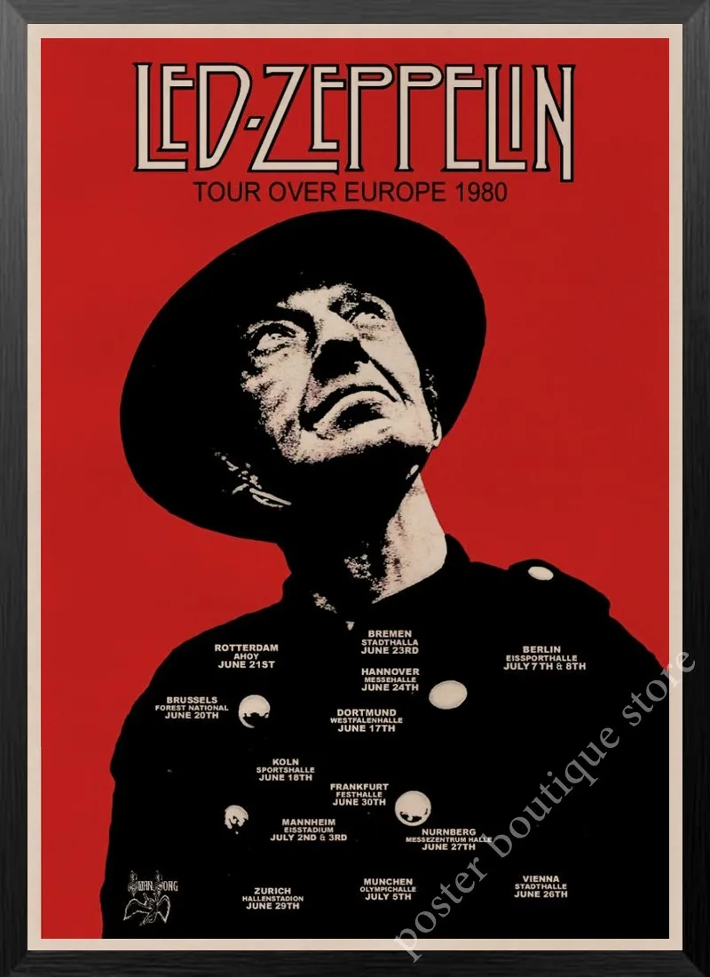 Led Zeppelin рок-н-РОЛ постер, Jimmy страница, Роберт Плант винтажные наклейки домашний Декор наклейки на стену девять процентов/3 - Цвет: 1