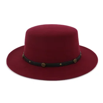 

Womens Felt Hat Black Imitation Wool Winter Men Fedora Hat Classic Vintage Bowler Ladies Wool Felt Hat Autumn 2020