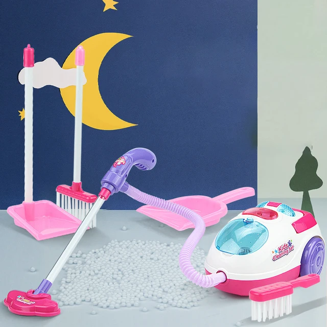Children's Cleaning Toy Simulation Vacuum Cleaner Broom Cleaning Tool Pretending To Do Housework Play House Early Education Toy 2