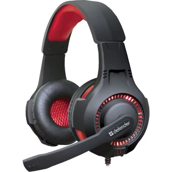 

Headset Defender Warhead G-450 black / red wired, stereo, 20-20000 Hz, 32 Ohms, 115 dB, 20-16000 Hz, -54 dB, USB, backlight, black / red