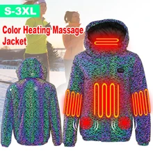 Colorful Winter Heating Jackets for Men Thermal Hooded Jacket Camouflage Coat Waterproof Warm Jackets