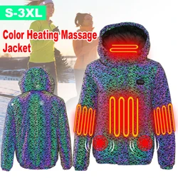 Colorful Winter Heating Jackets for Men Thermal Hooded Jacket Camouflage Coat Waterproof Warm Jackets