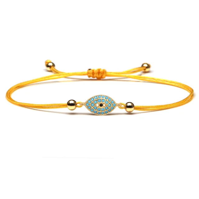 고급스럽고 상징적인 AAA 큐빅 그리스 구리 이블 아이 참 팔찌로 스타일과 행운을 모두 누립니다.