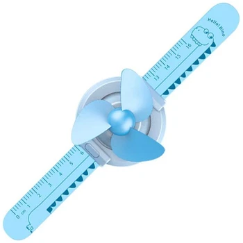

USB Fan Adjustable Ruler Wristwatch Fan Portable Mini Fan with 3-Speed Wind Design and Fan Body Lock Design
