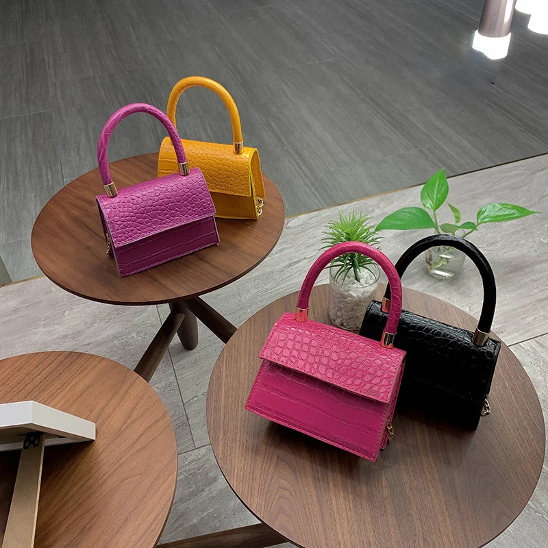 

Crocodile Pattern Design Handbags For Women 2020 PU Leather Shoulder Crossbody bags Mini Chain Tote bag Hand bag Bolsos KYIDER