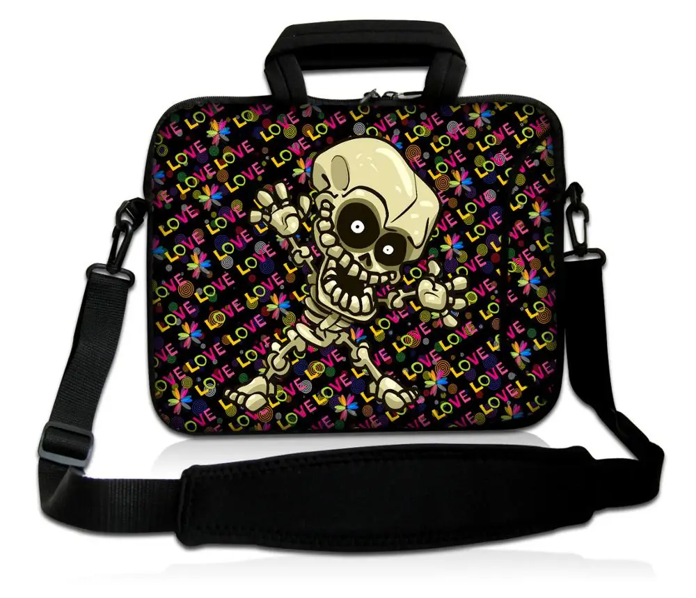 Love Skull 15'✕.4 &quot15 6&quot неопреновая сумка для ноутбука чехол с рукавом боковым