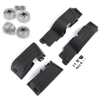 

1 Set Black Plastic Mud Flaps Fender & 4Pcs 1.9 2.2 Inch Metal Counterweight Steering Block Knuckle Axle Balance Weight