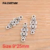 PULCHRITUDE 20pcs 9*25mm Two Color 2022 New Zinc Alloy Vintage Carved Connectors Pendants Jewelry Making DIY Handmade Craft ► Photo 3/4