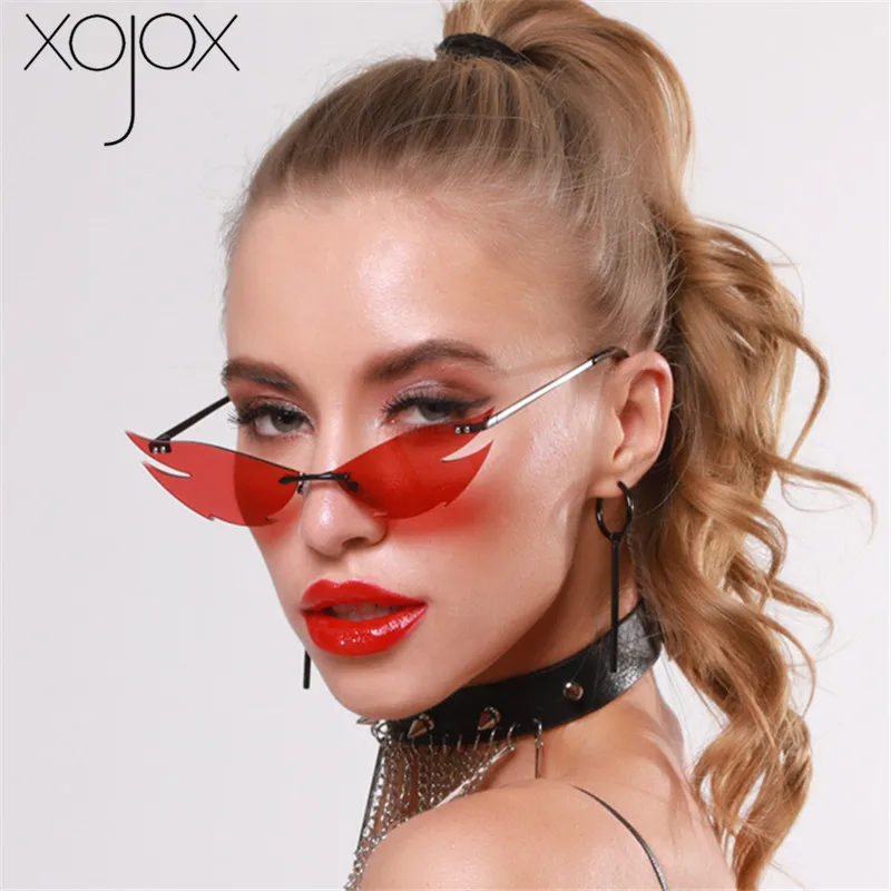 XojoX винтажные панковские солнцезащитные очки для женщин Luruxy брендовые