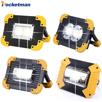 

100W LED Portable Spotlight Work Light USB Rechargeable Flashlight 2*18650 Or 3*AA Battery For Hunting Camping Led Lantern