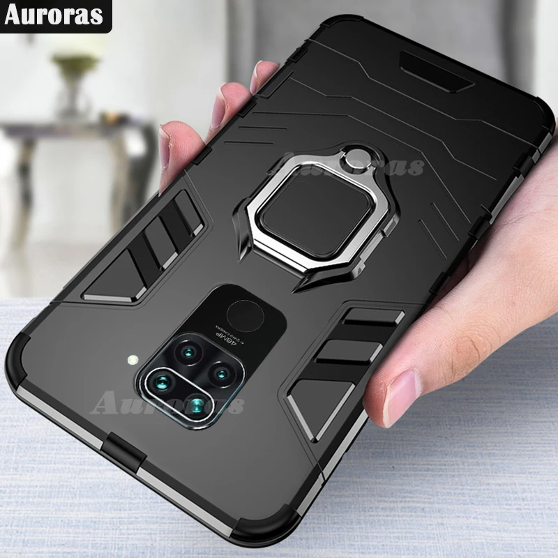 Противоударный чехол Auroras для Redmi Note 9 Магнитный с кольцом на палец Pro 9S 9T