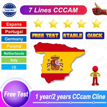 

Special for Spain Europe HD 1 Year CCCam Spain Portugal Germany Poland Satellite tv Receiver 7 Clines For DVB-S2 v7s V8 SUPE