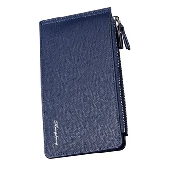 

OCARDIAN Wallet Men Zipper Large Capacity Card Holders Artificial Leather Business Wallet Cash Coin Pocket Wallets Purse