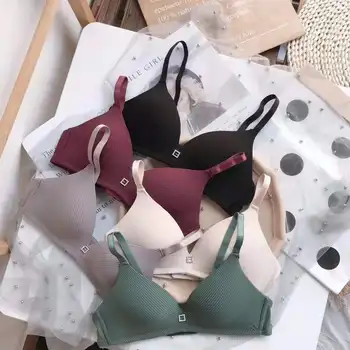 

Seamless Bras For Women Push Up Bras Wire Free Brassiere A B Cup Underwear Sexy Bra Three Quarters(3/4 Cup) Women Lingerie