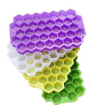 

Honeycomb Ice Tray Creative DIY Silicone Ice Tray Stackable Honeycomb Mold 37 Grid Ice Box Kitchen Tool Supplies Dropshipping
