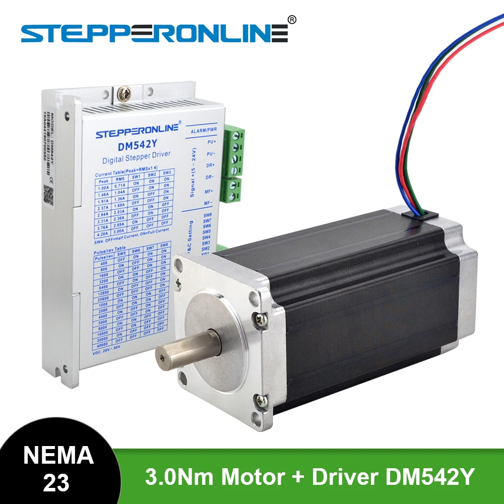Шаговый двигатель Nema 23 3 Нм 4 2 а с шаговым драйвером DM542Y комплект ЧПУ для