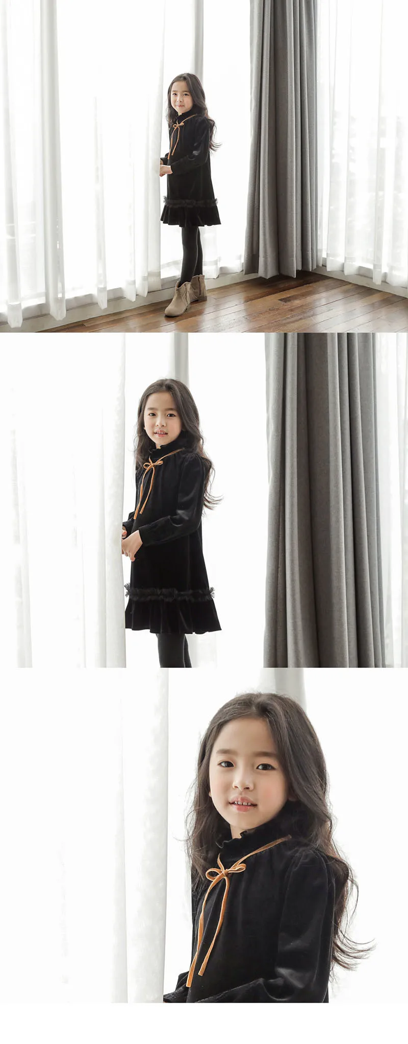 Fleece Big Girl Autumn Winter Dress Teens Kids New Arrival 2019 Dresses Black Children Ruffles Dress Patchwork Christmas Clothes (15)