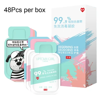 

48Pcs Disposable Rinse Free Hand Sanitizer Portable Hand Cleaner Sanitizer Hand Nursing Gel Health Care Hand Sanitizer