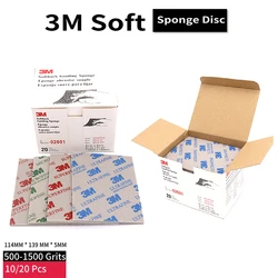 115*140mm Softback Sanding Sponge Disc Sandpaper 02600-(1200-1500) 02601-(800-1000) 02602-(500-600) For Car Model Polishing