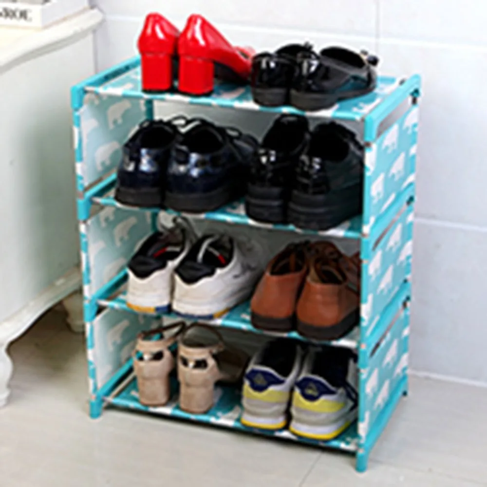 3 /4Tiers Non-woven Fabric Storage Shoe Rack Hallway Cabinet Organizer Holder Door Shoe Storage Cabinet Shelf DIY Home Furniture