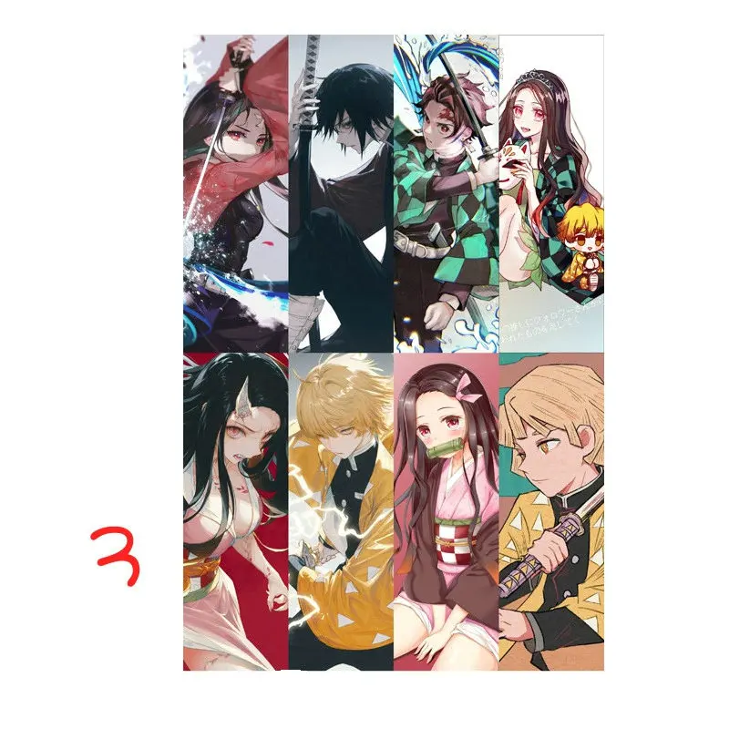 8pcs demon slayer kimetsu no yaiba anime bookmarks waterproof transparent pvc plastic bookmark beautiful book marks gift bookmark aliexpress