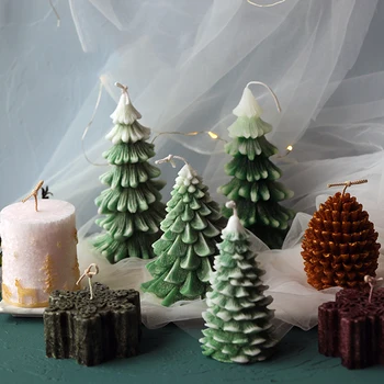 

Tree Silicone Candle Molds Christmas Series Silicon Molds DIY Soap Molds Pine cone Candle molds