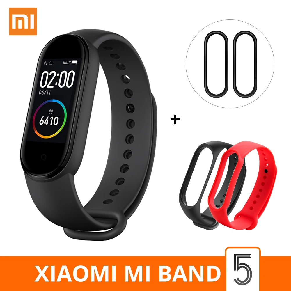 

Xiaomi Mi Band 5 Smart Bracelet AMOLED Screen Miband 5 Smart Band Waterproof Smartband Fitness Traker Bluetooth Sport