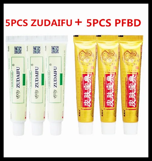 

5pcs ZUDAIFU Original Psoriasis Dermatitis Eczema Pruritus Skin Problems Cream+5pcs yandaifu cream skin care without retail box