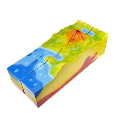 Volcano model junior high school geography experimental equipment volcanic eruption structure landform