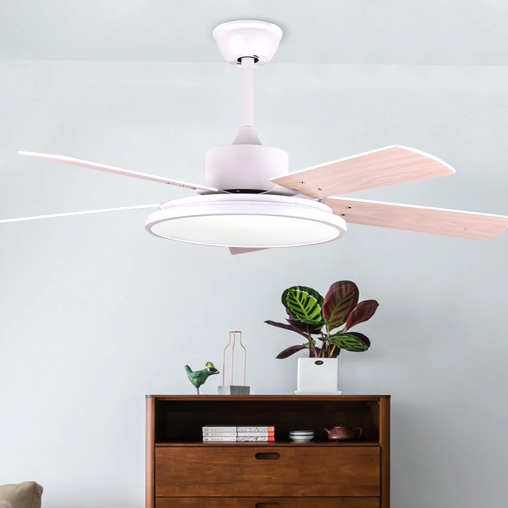 Nordic Modern Ceiling fan with light 220V remote control Fans lamp for bedroom lamps home Bedroom Living Room Restaurant