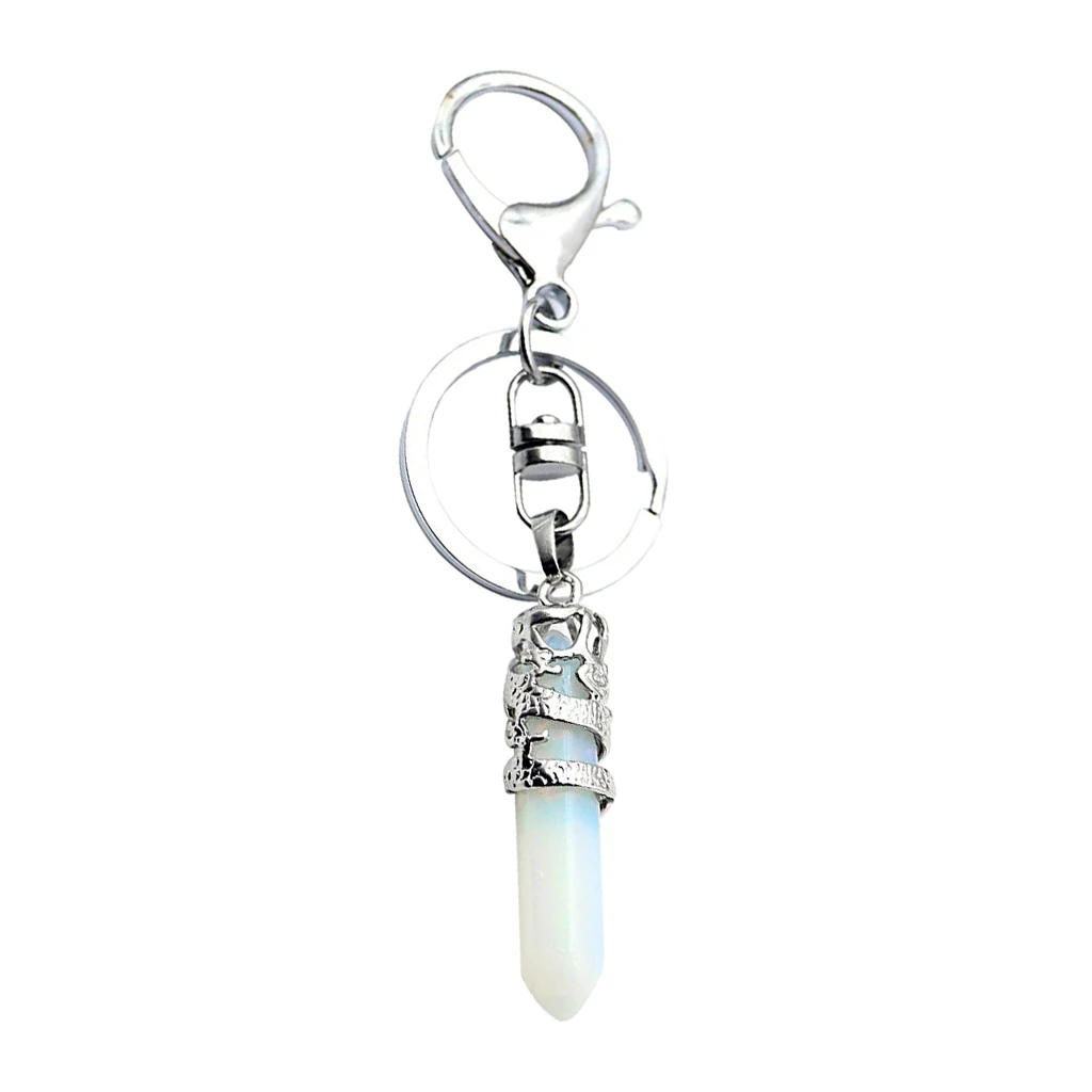 Elegant Hexagonal Dragon Crystal Quartz Key Chain Party Accessory Jewelry Elegant Hexagonal Dragon Crystal Quartz Key Chain Party Accessory Jewelry