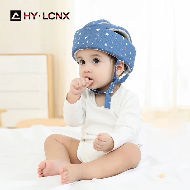 Infant Baby Head & Back Protection Safety Helmet Kids Hat For Walking Crawling 