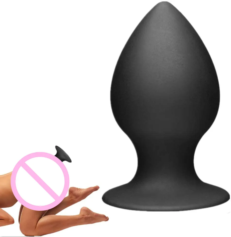 Black Prostate Massage 7/6/5/4cm Diameter Silicone Anal Plug Sex Toys for Men Woman Gay Huge Large Butt Toy | Красота и здоровье