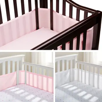 

Baby Bed Bumper Breathable Crib Bumper Infant Cot Mesh Children Bumper Crib Liner Baby Bed Protector Tour De Lit Bebe Tresse