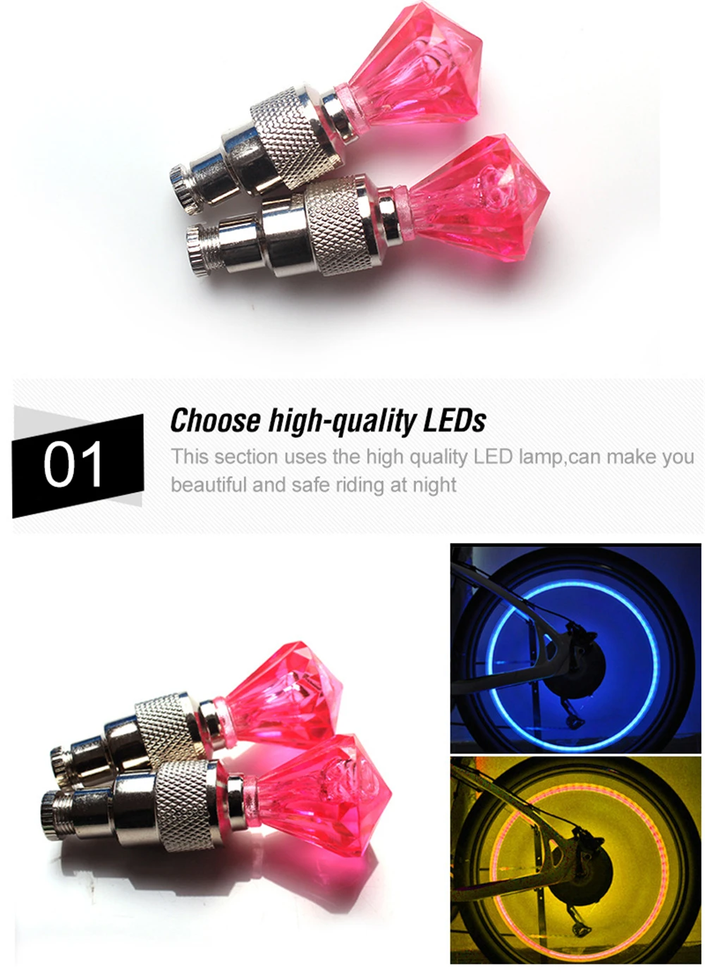 HNULGVI lumière de Roue de vélo Lumières fluorescentes
